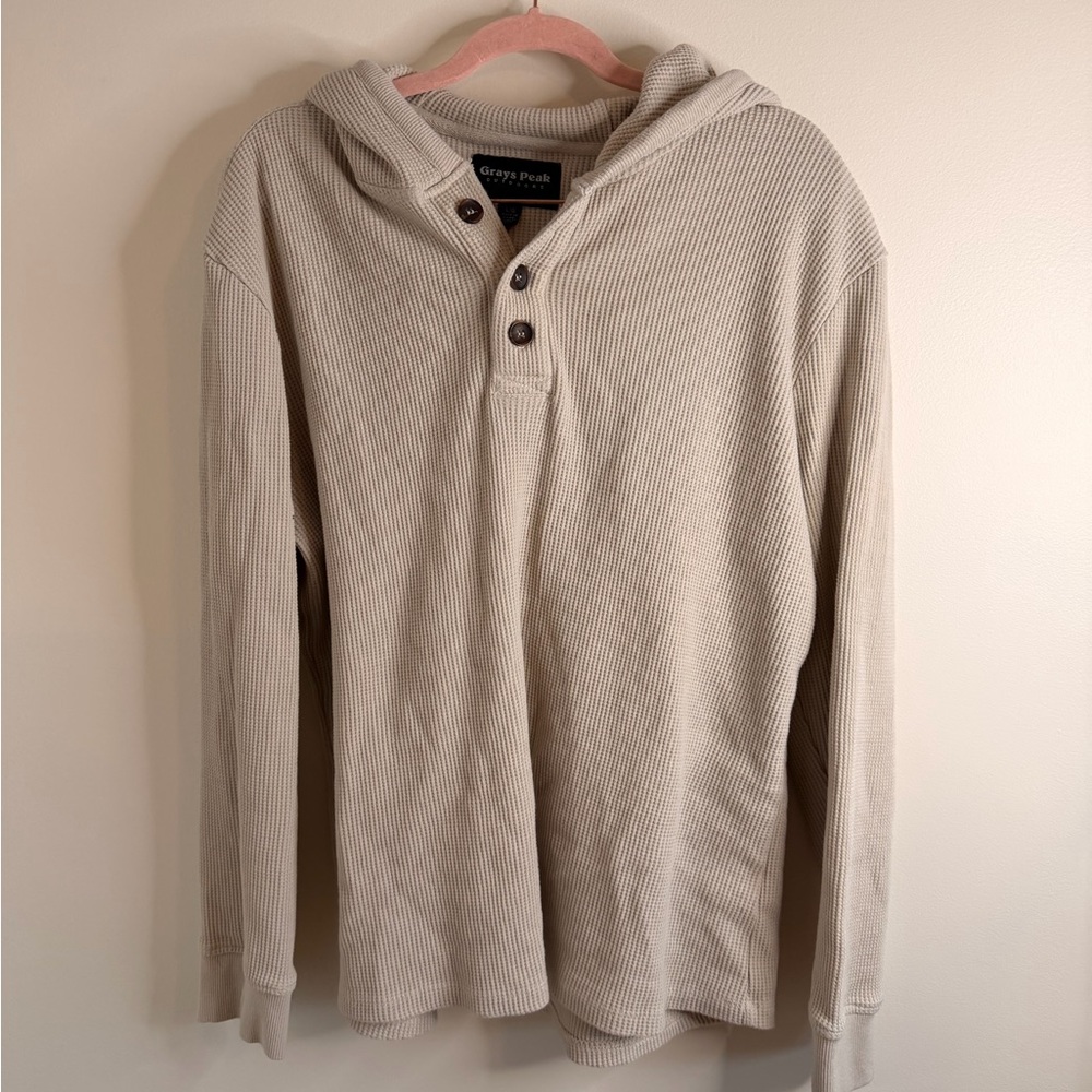 Grays Peak Cream Waffle Knit Sweater